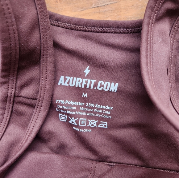 Two piece brown Azurfit gymset, sports bra and leggings - Picture 2 of 7